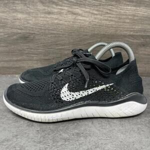 Nike Free RN Flyknit 2018 Sneakers Womens Size 7.5 Black Running Shoes